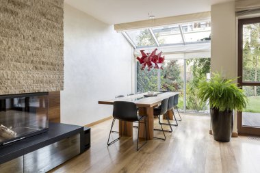 Minimalist yemek alanı