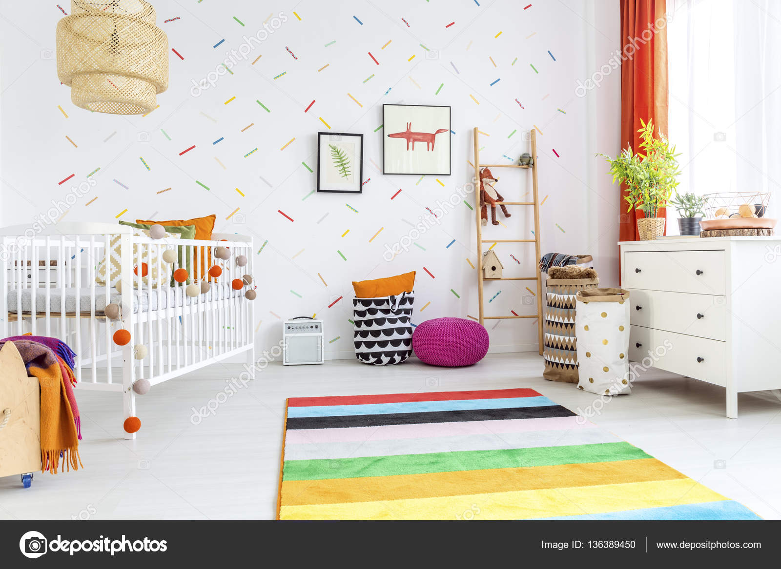 White Baby Room With Cot Stock Photo C Photographee Eu 136389450