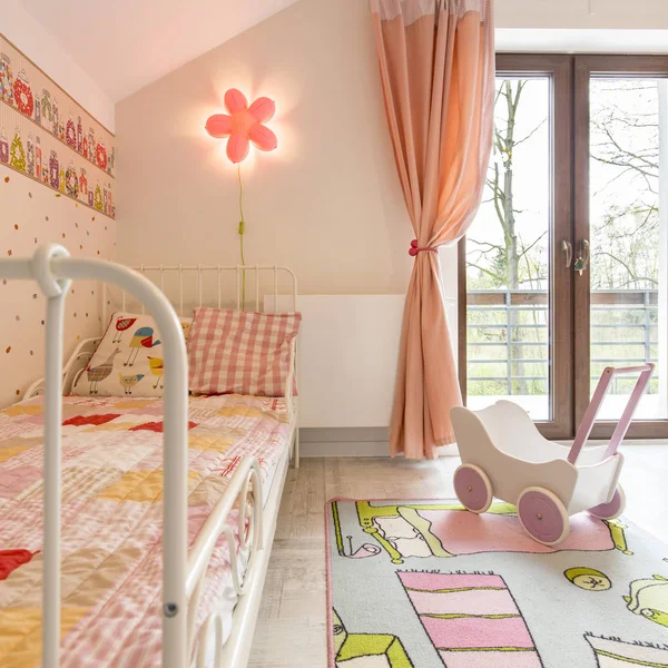 Room for girl with colourful details — Stock Photo, Image