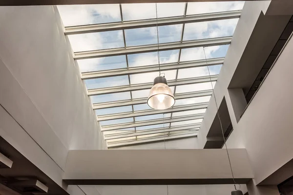 Modern building with glass roof — Stock Photo, Image