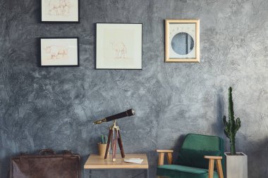 Teleskop ile ev decoriation