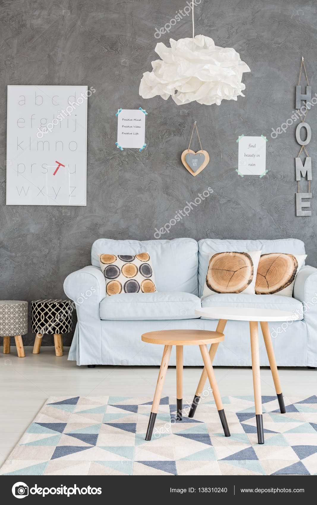 Sofa and tables in living room — Stock Photo © photographee.eu 138310240