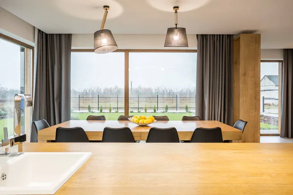 Interior with dining table — Stock Photo, Image