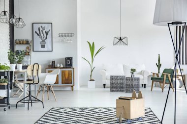 Beyaz salon iç