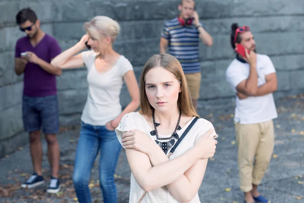 Lonely among people — Stock Photo, Image