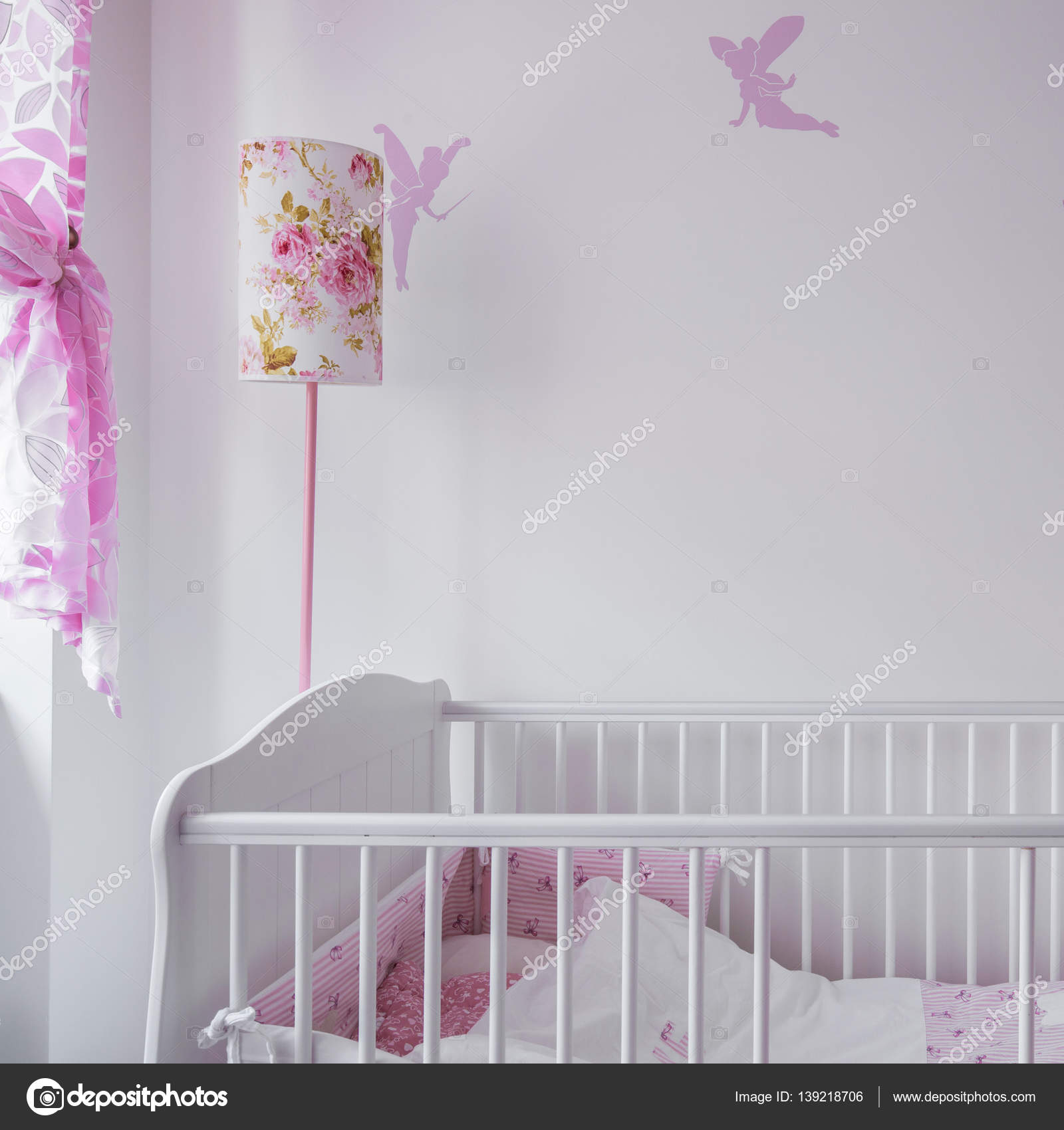 White baby cot Stock Photo by ©photographee.eu 139218706