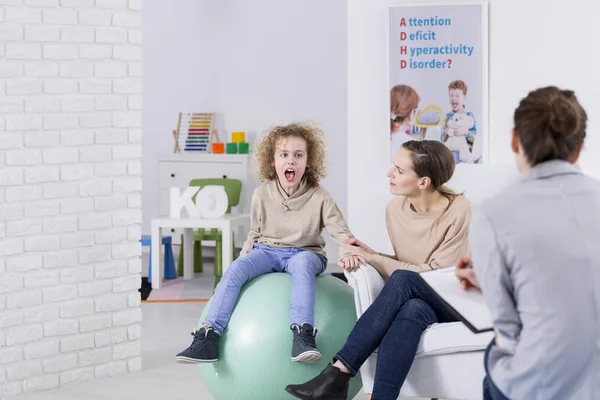 Child with ADHD during therapy — Stock Photo, Image