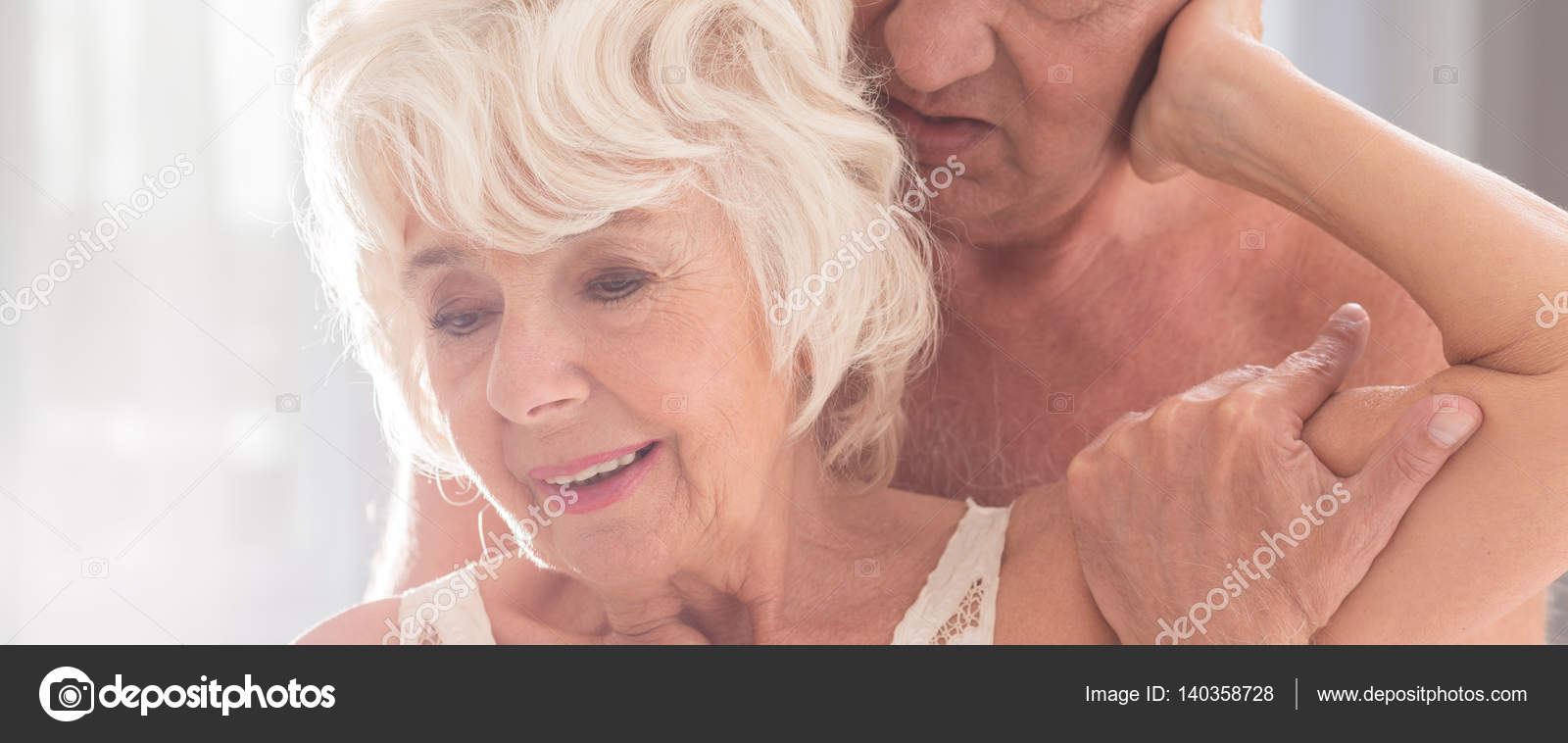 Happy senior woman having sex with husband Stock Photo by ©photographee.eu 140358728