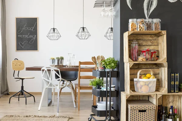 Moderno interno della sala da pranzo — Foto Stock