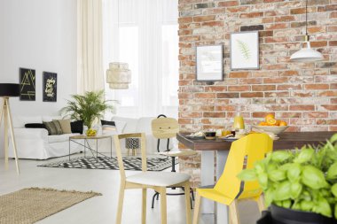 Açık oturma odası ile daire