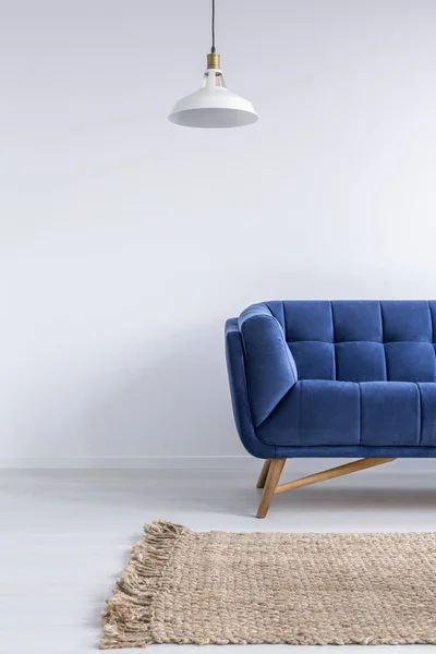 Home interior with blue sofa — Stock Photo, Image