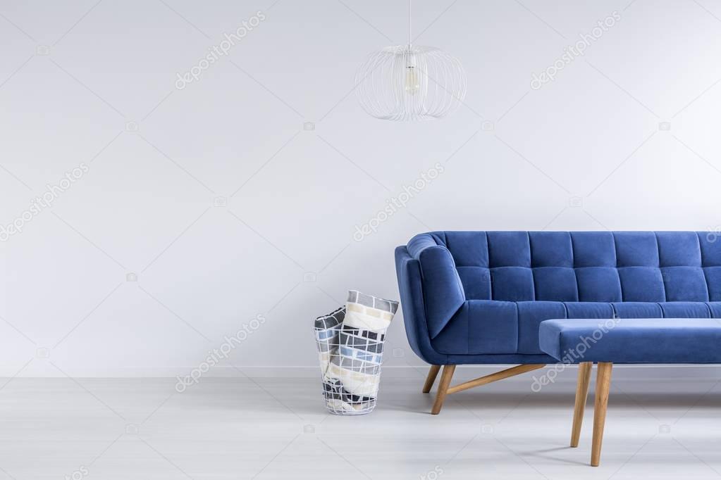 Ascetic living room with sofa