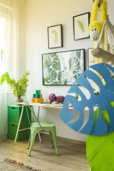 Child study room with desk — Stock Photo, Image