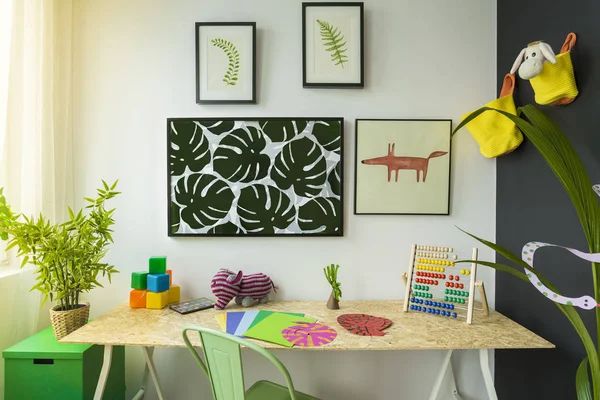 Creative style child study room — Stock Photo, Image