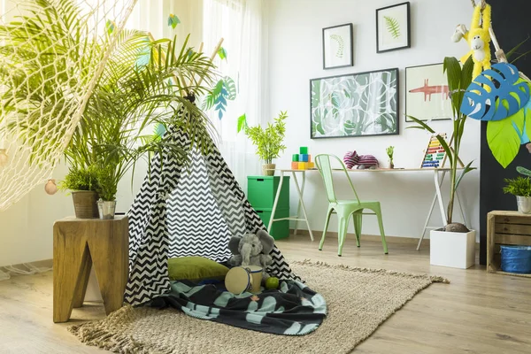 Kids room with play tent — Stock Photo, Image