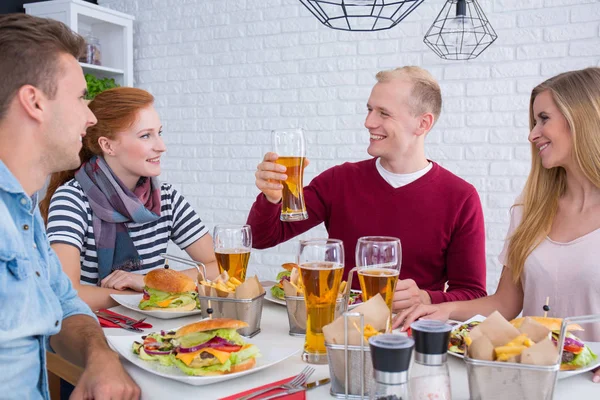 Friends during meal — Stock Photo, Image