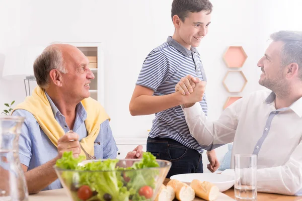 Man proud of his son — Stock Photo, Image