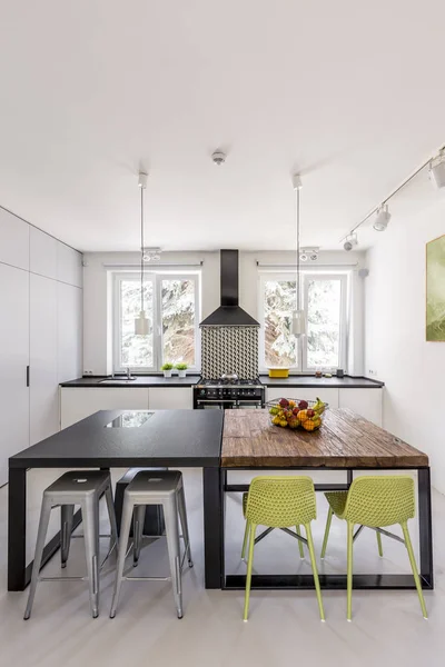 Two different tables in kitchen — Stock Photo, Image