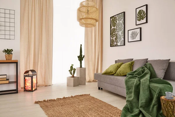Zimmer mit Decke auf Couch — Stockfoto