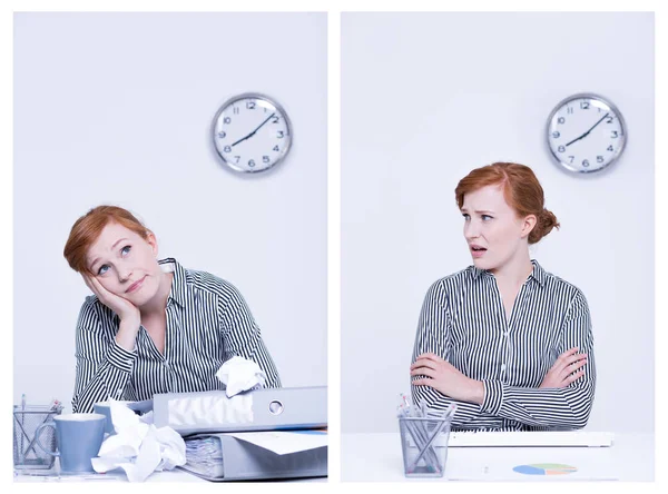 Aburrimiento e indignación en el trabajo — Foto de Stock