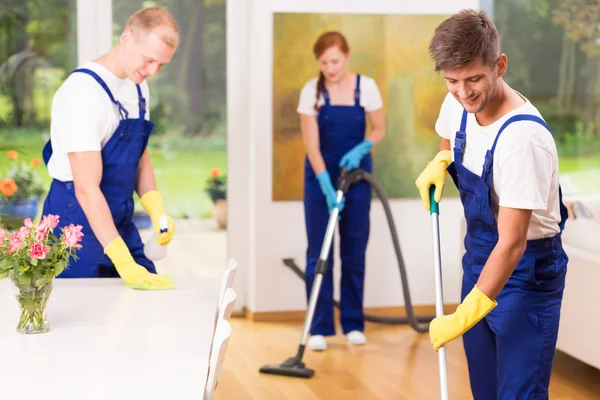 Vacuuming the living room — Stock Photo, Image