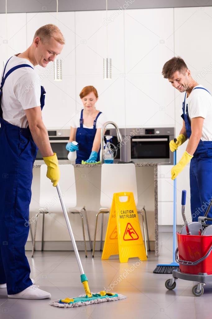 Professional cleaning of the kitchen