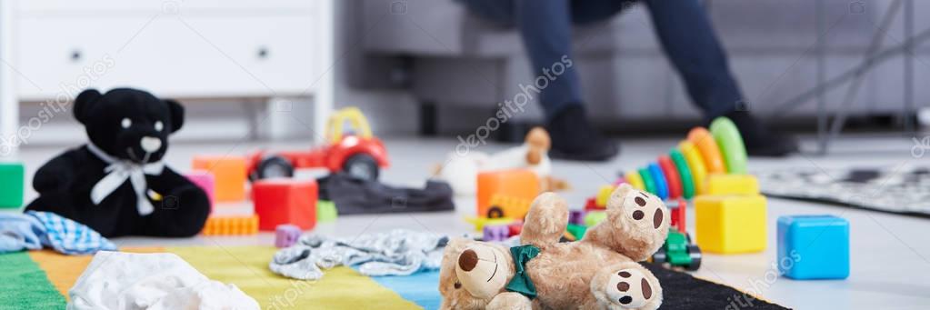 Carpet with children's toys