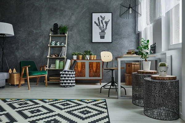 Tasarımcı mobilya ile daire — Stok fotoğraf