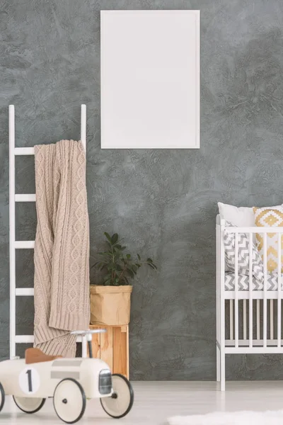 De slaapkamer van het kind in scandi stijl — Stockfoto