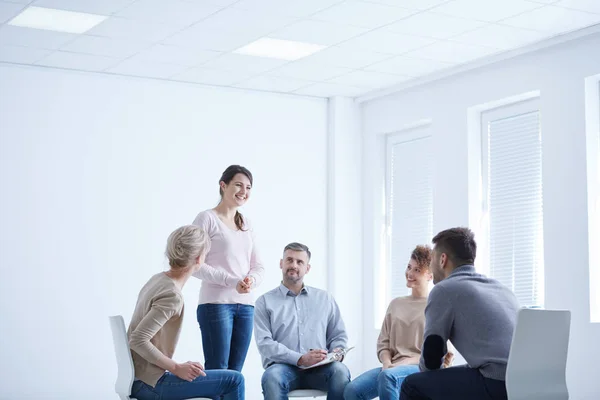 Terapia de grupo para fobia social — Fotografia de Stock