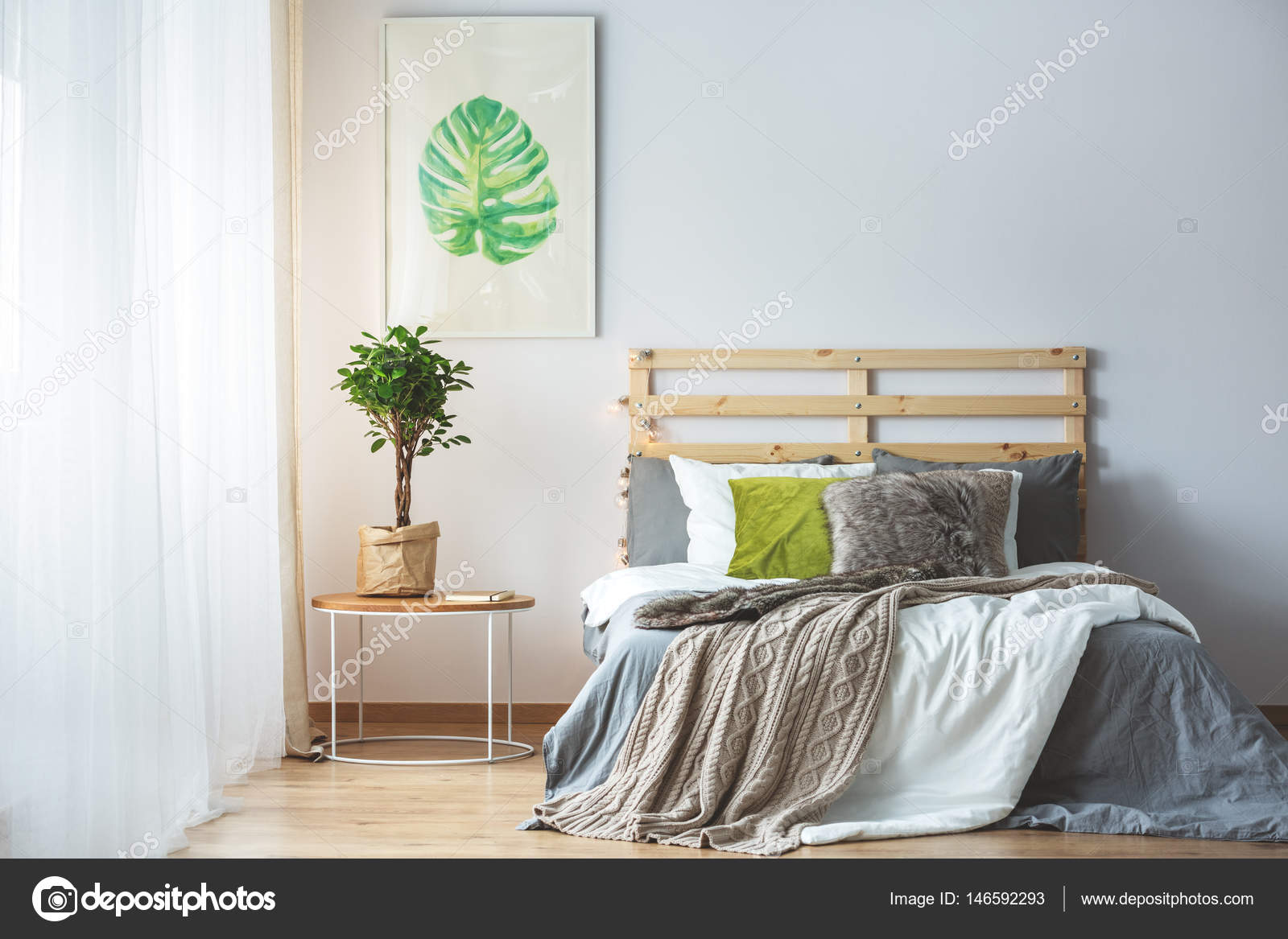 Pastel slaapkamer interieur — Stockfoto © photographee.eu #146592293 Pastel slaapkamer interieur — Stockfoto © photographee.eu #146592293