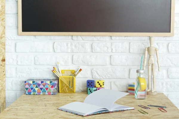 Desk with accessories — Stock Photo, Image