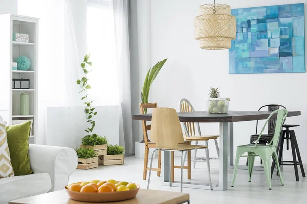 Sala botánica con mesa de comedor — Foto de Stock