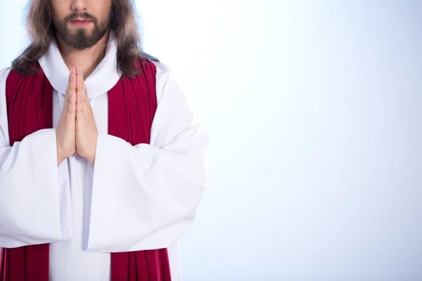Yesus meletakkan tangan bersama-sama — Stok Foto