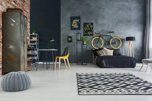 Studio flat with modern furniture