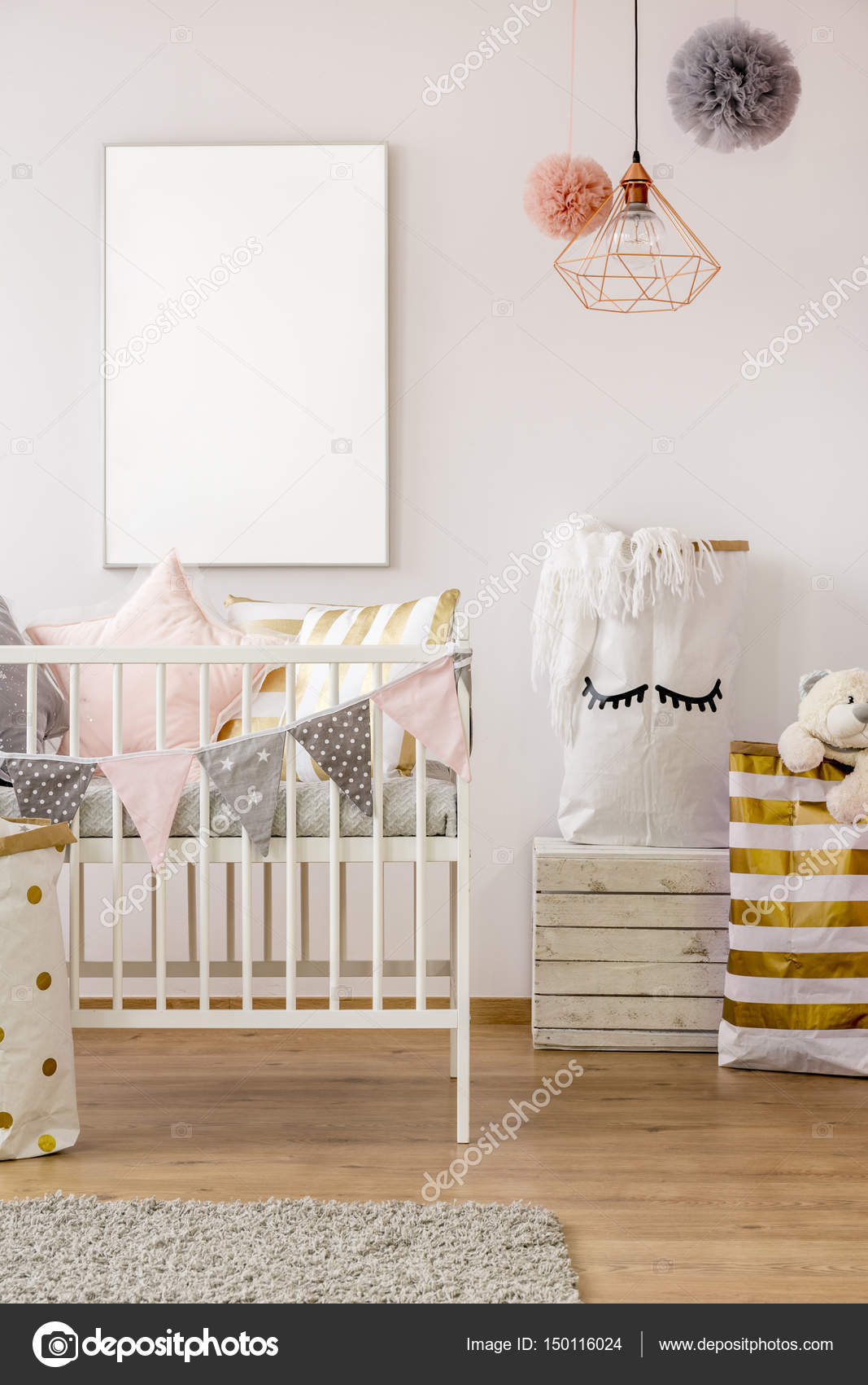Scandi peuter slaapkamer met kinderbed — Stockfoto © photographee.eu ... Scandi peuter slaapkamer met kinderbed — Stockfoto © photographee.eu ...
