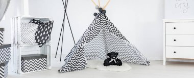 Oyuncak ayı tipi çadırda