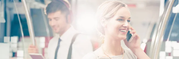 People travelling by train — Stock Photo, Image