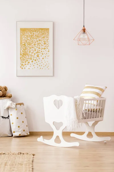 Nursery room with cradle