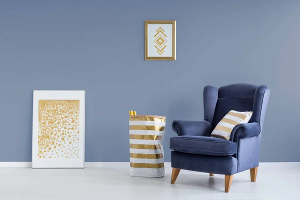 Blauwe en gouden kamer — Stockfoto