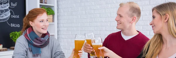 Friends toasting on a meeting — Stock Photo, Image