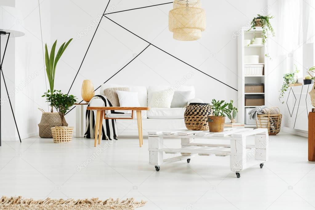 Up-to-date white apartment