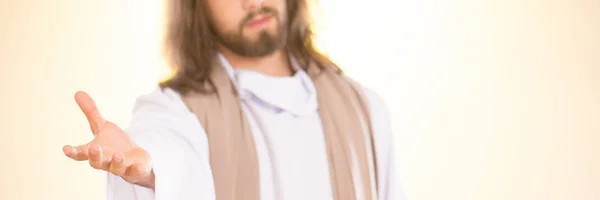 Jezus zijn hand reiken — Stockfoto