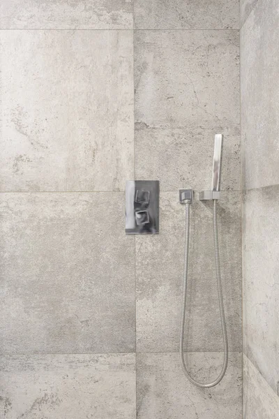 Grey marble shower — Stock Photo, Image