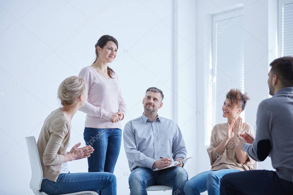 Girl in support group