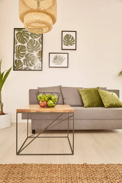 Accogliente appartamento con divano — Foto Stock