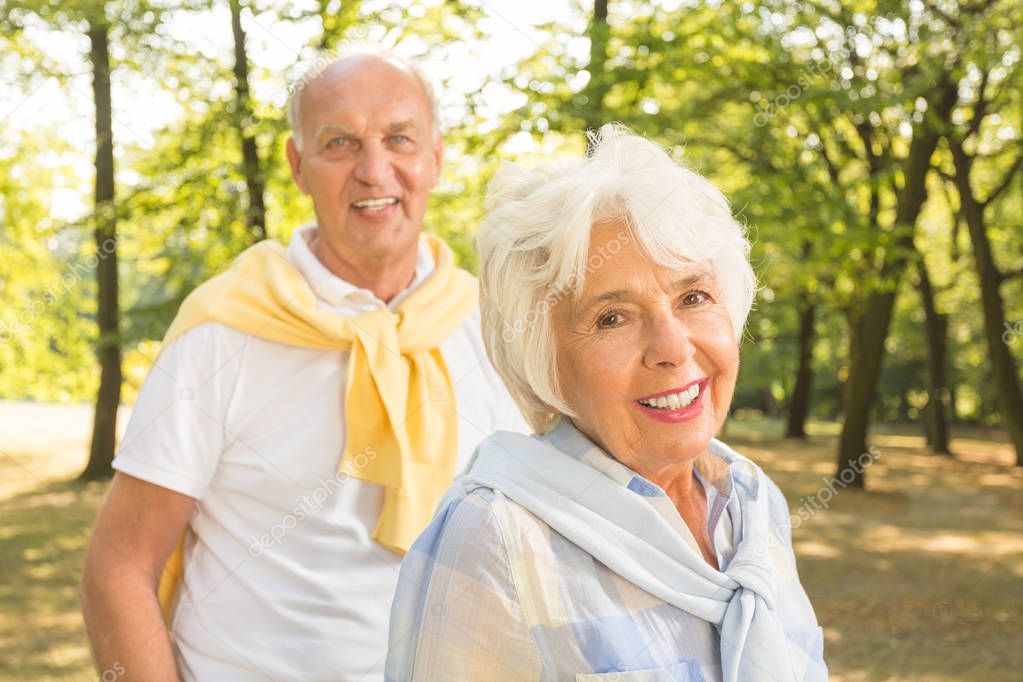 Active older couple