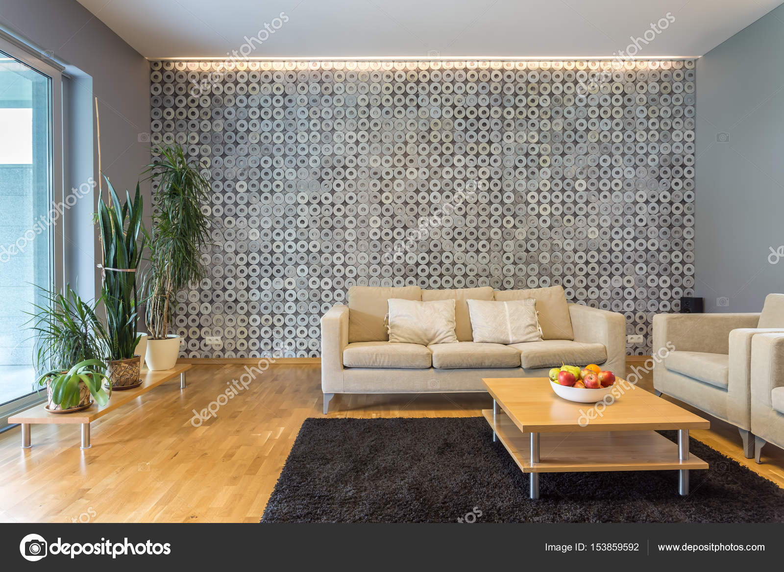 Woonkamer met moderne verlichting — Stockfoto © photographee.eu ... Woonkamer met moderne verlichting — Stockfoto © photographee.eu ...