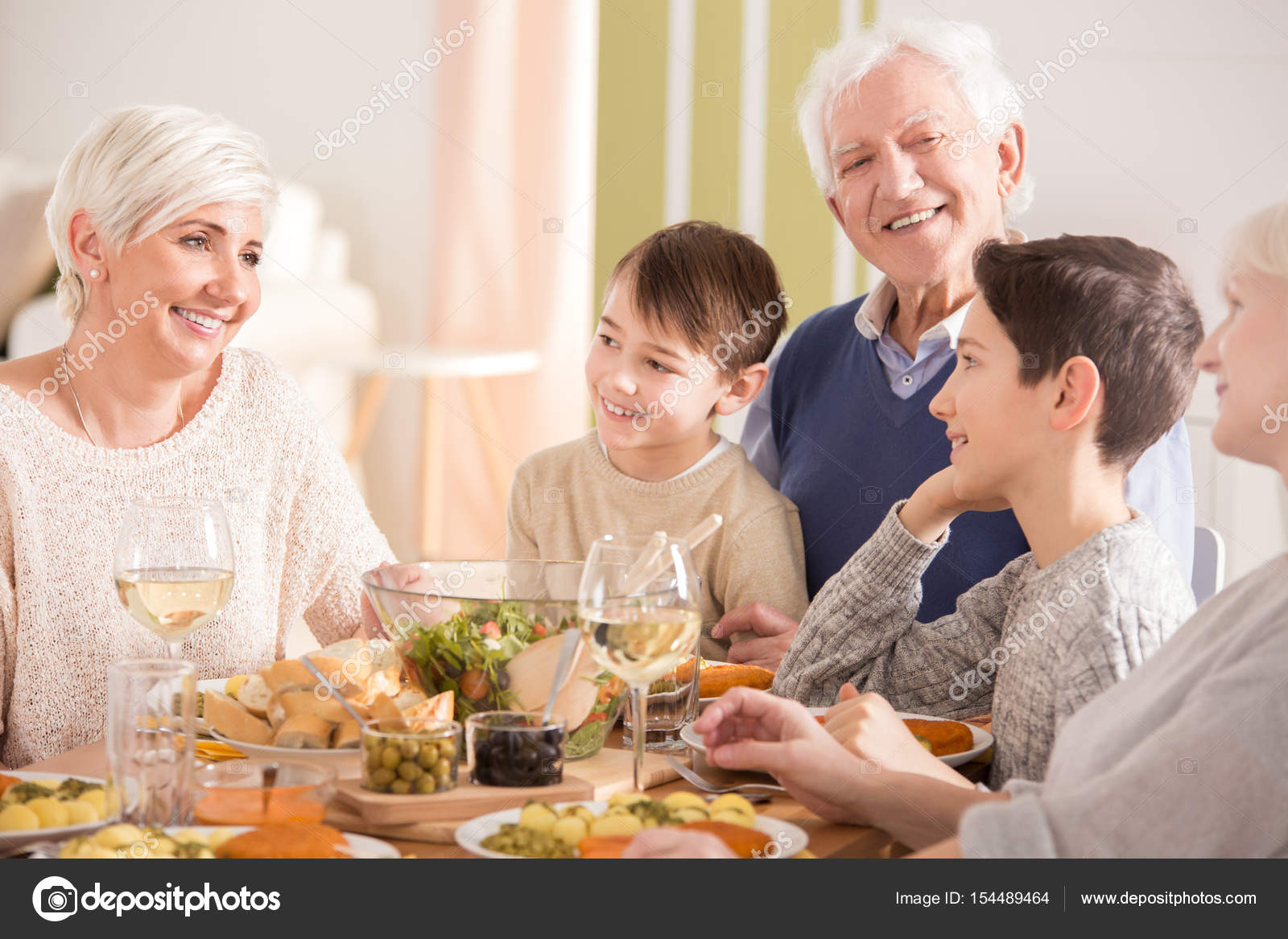 Dinner Stock Photo Of Family