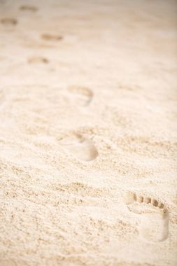 Footprints on sand clipart